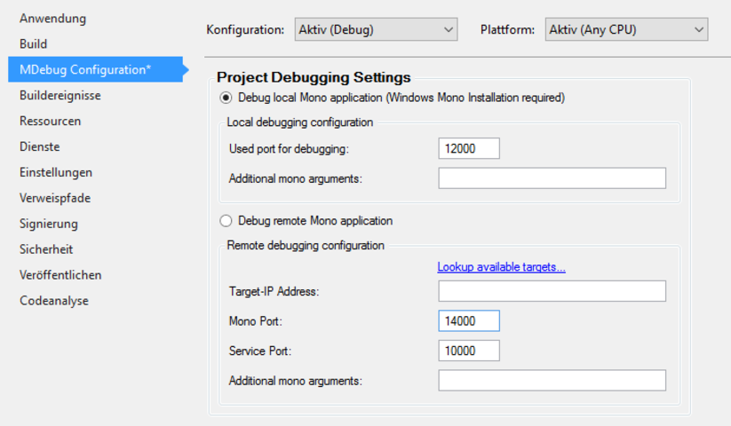 Dynamic configuration